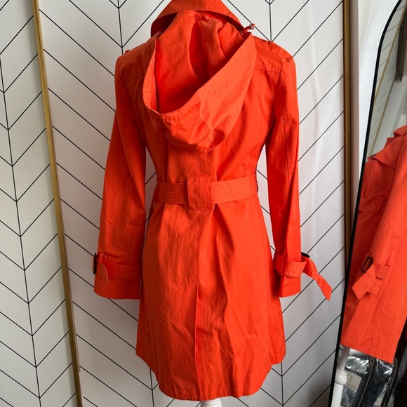 Michael Kors  Orange Belted Trench Coat - Picture 5 of 10